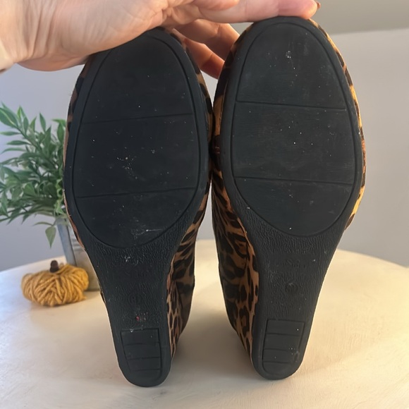 Cheetah Print Wedge Booties - Picture 8 of 10